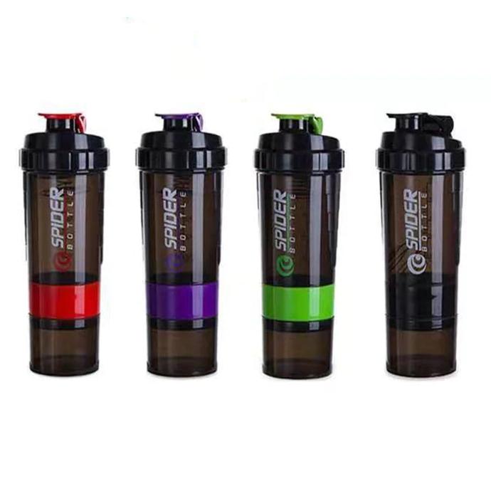 SHAKER SPIDER BOTTLE NEGRO (VARIA TAPA, DIF COLORES)