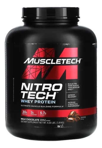 MUSCLE TECH NITRO TECH WHEY PROTEIN MILK CHOCOLATE	4 LBS