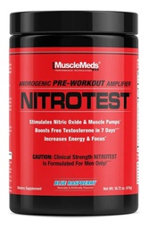 [891597005833] MUSCLEMEDS NITROTEST 30 SERV BLUE RASPBERRY