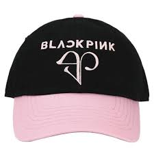 BUCKED UP BASEBALL EMBROIDERED LOGO HAT BLACK/PINK LOGO